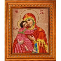Икона для вышивки бисером "Божия Матерь Владимирская" (Схема или набор)